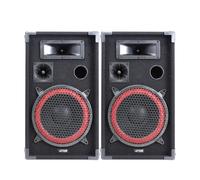 MAX Xen 3510 Red 10 Inch Passive DJ Speakers Pair 700W High Power