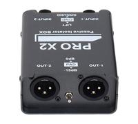 MAX2 2 Channel Hearing Isolator Noise Filter Prevent Speaker Amplifier Noise, Mixer Metal Enclosure Accurate Hearing Interference Filter