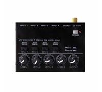 MAX400 Mixer Mini Stereo Ultralow Noise 4 Channels Mixers Mixing Console DC5V for Electric Guitar Drum Piano