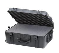 Max MAX620H250S IP67 Rated Waterproof Durable Watertight Equipment Photography with Hard Carry Pull Handle Plastic Transit Case/Pick and Pluck Foam/Flight Case Tool Box