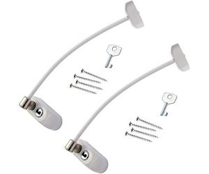 MAX6MUM Security Lockable Baby and Child Window and Door Safe Restrictor in White (2 Pack)