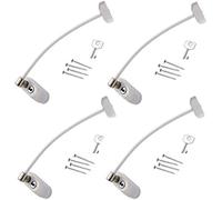 Max6mum Security Window and Door Restrictor, Pack of 4, White | Locks Windows and Doors, Child Baby Safety, Suitable for uPVC, Aluminium, Wooden and Metal