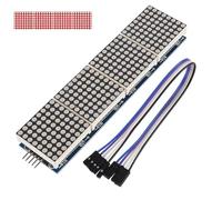 MAX7219 32x8 Dot Matrix Module 4 in 1 LED Display Modules for Arduino for Raspberry Pi Microcontroller (Red Light,5 Pin Wire)
