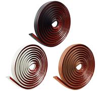 maxant Edging Trim Strip, Self Adhesive Flexible Skirting Board, PVC Trim Molding Trim, 5M Home Wall Inside Corner Decoration Caulk Strip, Tile Laminate Floor Beading Anti-Mold Skirting Board (Brown)