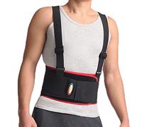 MAXAR Deluxe Industrial Back Support Belt for Men and Women - Back Brace for Lower Lumbar Pain Relief, Sciatica, Scoliosis, Disc, Lifting at Work - Lumbar Support Belt with Removable Suspenders/Straps