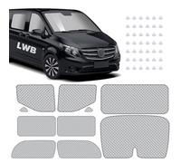 MaxAwe 10Pcs Internal Thermal Blind, Sunshades for VITO II W639/Viano LWB | Multi-Layer Insulated Window Covers with Suction Cups, Reflective UV Protection for Summer Cooling, Winter Warmth and Privacy