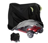 MaxAwe 140x 66x 91cm Mobility Scooter Cover Waterproof, 420D Heavy Duty Wheelchair Storage Protective Cover Outdoor, Disability Scooter with Elastic Band Protect from Snow Rain Sun Dust