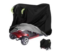 MaxAwe 170x61x117 cm Mobility Scooter Cover Waterproof, 420D Heavy Duty Wheelchair Storage Protective Cover Outdoor, Disability Scooter with Elastic Band Protect from Snow Rain Sun Dust