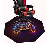 MAxba Octagonal Gaming Chair Mat for Carpet & Hardwood Floor, 100cm, Color: 1