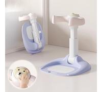 Maxbetip Foldable Baby Shower Stand Support 8-Adjustable Height and Armrest Shower Tower Rollover Prevention with Bath Seatfor Toddler Standing Up Themselves Ideal Gift for Infants 6+ Months (Pink)
