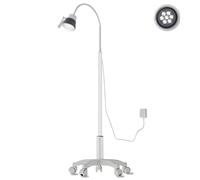 Maxbetip Medical Lamp Floor Mounted Light 5W/12W LED Mobile Surgical Examination Lamp, with Mobile Base And Wheels, for Gynaecology, Outpatient, Stomatology, Ent (5W Basic Model)