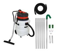 Gutter Cleaning System 90L Industrial Wet & Dry Vacuum Cleaner 24ft Gutter Pole Kit 1.2m - 7.2m Drain Sucker Long Reach 5m Hose Attachments Bagged Bagless Cloth Filter 3000W Triple Motor 6.5m Cable