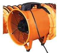 MAXBLAST Dust Extractor Ventilation Fan 300mm 110V Portable 12m Duct Hose Workshop Fume Air Blower Industrial PVC Ducting Ventilator