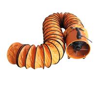 MAXBLAST Dust Extractor Ventilation Fan 300mm 110V Portable 6m Duct Hose Workshop Fume Air Blower Industrial PVC Ducting Ventilator