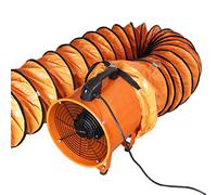 MAXBLAST Dust Extractor Ventilation Fan 300mm Portable 12m Duct Hose Workshop Fume Air Blower Industrial PVC Ducting Ventilator