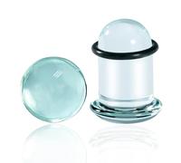 Maxbott 2 PCS Glass Ear Stretching Kit Glass Ear Plugs Tunnels Set (3mm-25mm) Complete Ear Gauge Kit for Safe & Comfortable Stretching Hypoallergenic Body Jewelry for Men & Women, 3mm(8G), Glass, no