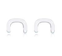 Maxbott 2 Pcs Glass Septum Retainer 16G 14G 12G 10G 8G U-Shaped Invisible Nose Piercing Retainers with O-Rings Hypoallergenic for Work, Sports, Surgery (Clear, 1.6mm(14G))