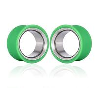 Maxbott 2PCS Ear Gauges Double Layer Design with 316L Steel Inner Ring & PLA Outer Ring Hypoallergenic Dual-Material Expanders Lightweight & Breathable Ear Plugs for Stretched Ears, 10mm(00G), Plastic