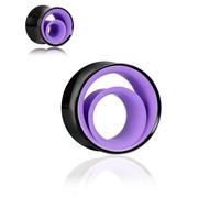 Maxbott 2PCS Ear Gauges Round PLA Inner Core with Stainless Steel Outer Ring (00G/10mm to 3/4"/19mm) Hypoallergenic Dual-Material Ear Expanders Lightweight & Breathable Body Jewelry, 10mm(00G