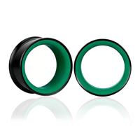 Maxbott Ear Gauges 2G(6mm)-1"(25mm) Hollow 316L Stainless Steel Double Flared Ear Plugs Tunnels Stretcher Body Piercing Earring Jewelry for Women Men, 12mm(1/2"), Stainless Steel, no gemstone