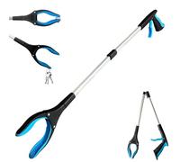 MAXBROYHERS Foldable Litter Pickers with Magnet,83cm Extendable Reacher Grabber, Grabber Stick,12cm Wide Jaw for Easy Pickup,Lightweight & Portable for Home/Outdoor Use The Disabled and Pregnant
