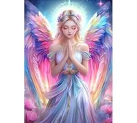 MAXBYE Angel Diamond Painting Kits, 5D Diamond Art Kits Round Full Drill Gem Cross Stitch for Adults Beginner, DIY Crystal Craft Home Wall Decor Creative Gifts 30x40cm