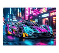 MAXBYE Diamond Painting Kits for Adults, Colorful Sports Car Diamond Art Full Round Drill DIY Gems Crafts for Beginner, Diamond Pictures Crystal Cross Stitch Home Wall Decor 30x40cm