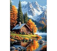 MAXBYE Diamond Painting Landscape Kits for Adults, House Scenery 5D Diamond Art DIY Full Drill Crystal Cross Stitch for Beginner, Round Gem Crafts Home Bedroom Wall Decor Birthday Gift 12x16 Inch