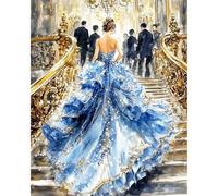 MAXBYE Paint by Numbers for Adults, Elegant Woman Painting by Number Kits on Canvas Without Frame, Easy DIY Oil Painting Pigment Drawing for Beginners Home Wall Decor Gifts 40x50 inch