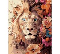 MAXBYE Paint by Numbers for Adults Lion, Paint by Numbers Kits Animals on Canvas Without Frame for Beginners, DIY Adult Painting by Number Pigment Drawing for Home Wall Decor Gifts 16x20 inch