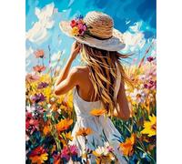 MAXBYE Paint by Numbers for Adults Woman, Painting by Numbers Canvas Kits Without Frame for Beginners, DIY Adult Paint by Number for Home Room Decor Birthday Gifts 16x20 inch