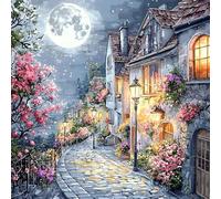 MAXBYE Street Scene Diamond Painting Kits, Diamond Art Kits for Adults, 5D DIY Flowers Gem Art Cross Stitch for Beginner, Diamond Painting Full Drill Crystal Craft Gifts Home Wall Decor 30x30cm