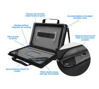 MAXCases Explorer 5 Work-In Case w/Pocket 14" w/ Shoulder Strap (Black)