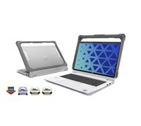 MAXCases Extreme Shell-FL3 Slide Case for HP Fortis G1m Chromebook 11.6" Clamshell (MediaTek Processor) (Grey/Slide-On Top, PC Bottom)