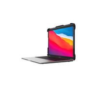MAXCases Extreme Shell-L for Macbook Pro 13" (2020 w/Touch ID - M1 Chip -A2289, A2251 ) (Black/Clear)