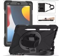 MAXCases Shield Case for iPad 7/8/9th gen (10.2in) with Hand strap shoulder strap & screen protector (Black)