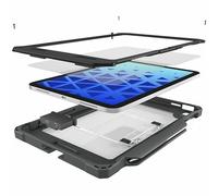 MAXCases Shield Extreme-X2 for iPad 10 10.9" w/3.5 mm Adapter and Locking Bezel (2022) (Black Bezel-Gray Case)