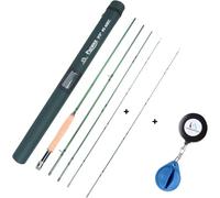 Maxcatch 3-12wt Medium-Fast Action Premier Fly Fishing Rod-IM8 Carbon Blank,with AA Cork Grip Hard Chromed Guides (Premier Series+Extra Tip+Zinger+Rod Clip, 9' 5wt 4sec, M.Fast)