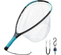 Maxcatch Fly Fishing Landing Net, Carbon Fiber Frame, Rubber Mesh, with Magnetic Net Release, for Trout Bass Catch and Release