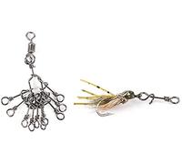 Maxcatch Fly Fishing Twist Clips for Quick Change Flies, Fishing Snap Hooks, 10pcs (Large (10pc/pack)-18mm)