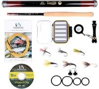 Maxcatch Tenkara Fishing Rod Combo 9/10/11/12/13ft/Triple Zoom 8'10''/9'9''/10'6'',10'8''/11'10''/12'9'' (New Tenkara Rod Combo, 12ft)