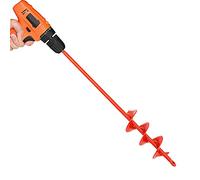 MAXCCINO Auger Drill Bit for Planting 2"(D) x14.5"(L), Garden Ground Earth Spiral Drill Bit for 3/8" Hex Drive Drill, for Post Hole Digger Bulb Bedding Digging Plant Rapid Planter