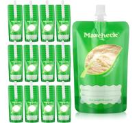 Maxcheck 100 Pack Disposable Baby Food Pouches 6oz Baby Food Storage Containers Plastic Fresh Squeezed Pouches for Kids Toddler Freezer Safe Baby Pouch Holder for Applesauce, Purees and Yogurts