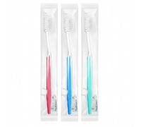 Maxcheck 3 Sets Disposable Toothbrushes Bulk with Toothpaste and Dental Floss Individually Wrapped Travel Toothbrush Set Homeless Supplies for Hotel Guest