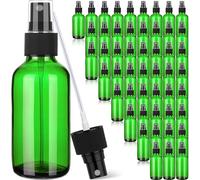 Maxcheck 50 Pieces 4oz Glass Spray Bottles for Essential Oil Small Empty Spray Mist Bottle Empty Fine Mist and Refillable Mister Refillable Liquid Containers for Perfumes, Cleaning, Green, 4 oz