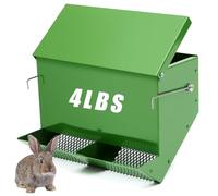 Maxcheck Rabbit Feeder for Cages Metal Small Animal Food Dispenser for Rabbits, Guinea Pigs, Chinchillas and Other Small Animals