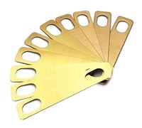 MAXCHEER 10PCS Guitar Neck Shims 4Pcs 0.2mm, 4Pcs 0.5mm and 2Pcs 1mm Thickness Brass Shims for Guitar and Bass Bolt-on Neck Repair(Gold)