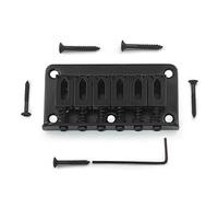 MAXCHEER 78mm Fixed Hardtail Bridge for 6 String Fender Strat Tele Electric Guitar(Black, 78mm)