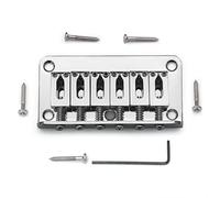 MAXCHEER 78mm Fixed Hardtail Bridge for 6 String Fender Strat Tele Electric Guitar(Chrome, 78mm)