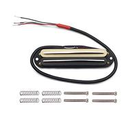 MAXCHEER Alnico 5 Twin Blade Humbucker Mini Double Coil Pickup 9K for ST Single Size Pickup Electric Guitar Replacement (Zebra)